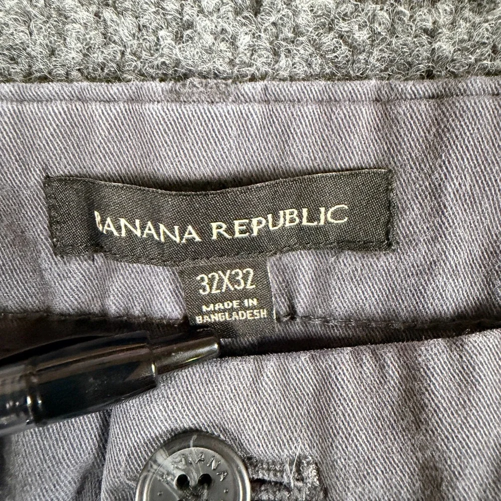 Banana Republic Chino Pant Mens 32x32 Gray Stretch Streetwear Classic‎ Straight